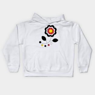 Ojibwe Four Directions Flower Beadwork Indigenous WAWEZHI CANADA Kids Hoodie